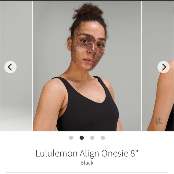 Lululemon align onesie Bodysuit 8” Black Sz 6 - Picture 3 of 7